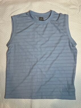 Saints Studio Men’s Sleeveless Lightweight Knit Muscle Tank in Light Blue Large